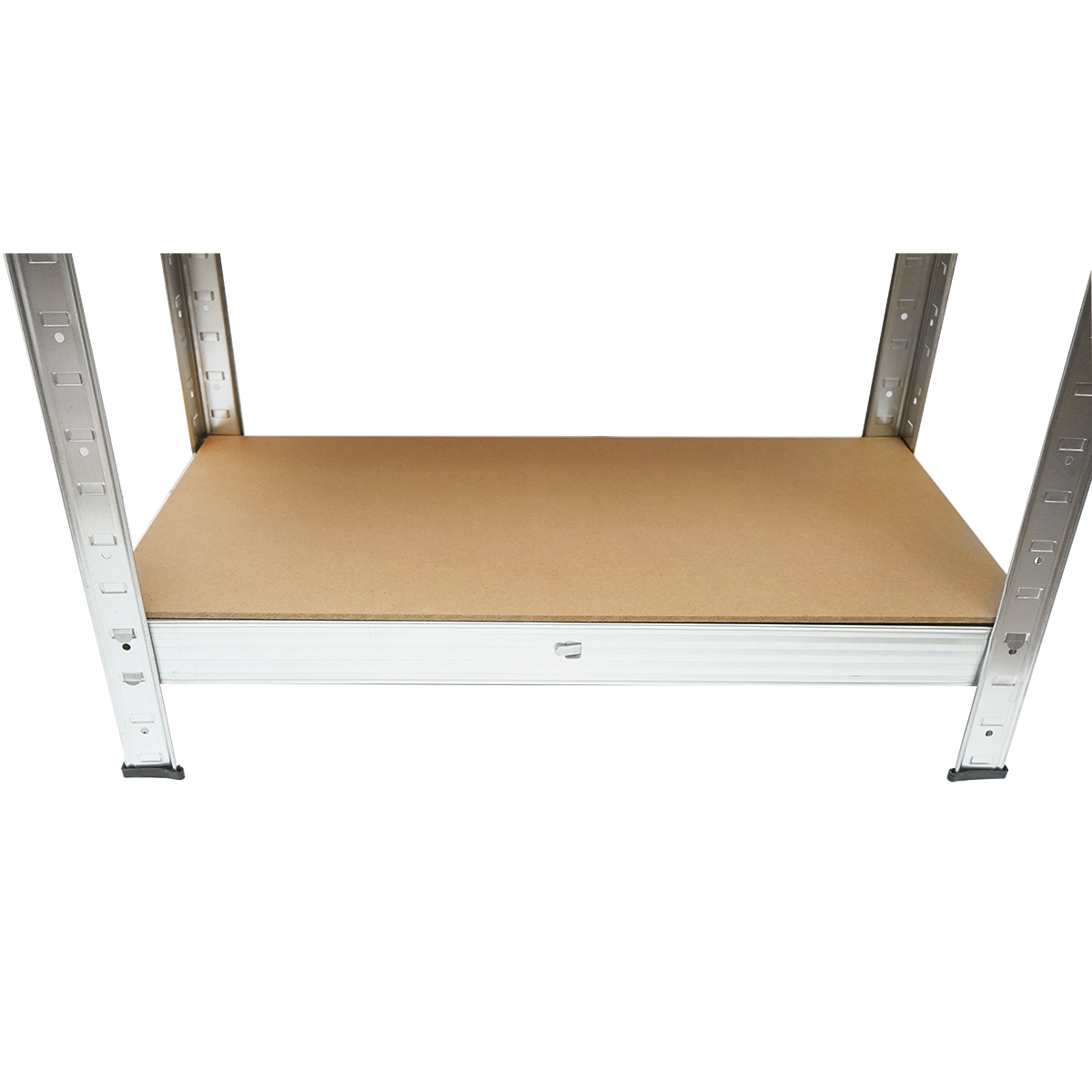 Raft metalic cu 5 polite MDF, 180x90x40cm, 175kg/polita, montaj fara suruburi Breckner Germany - imagine 4