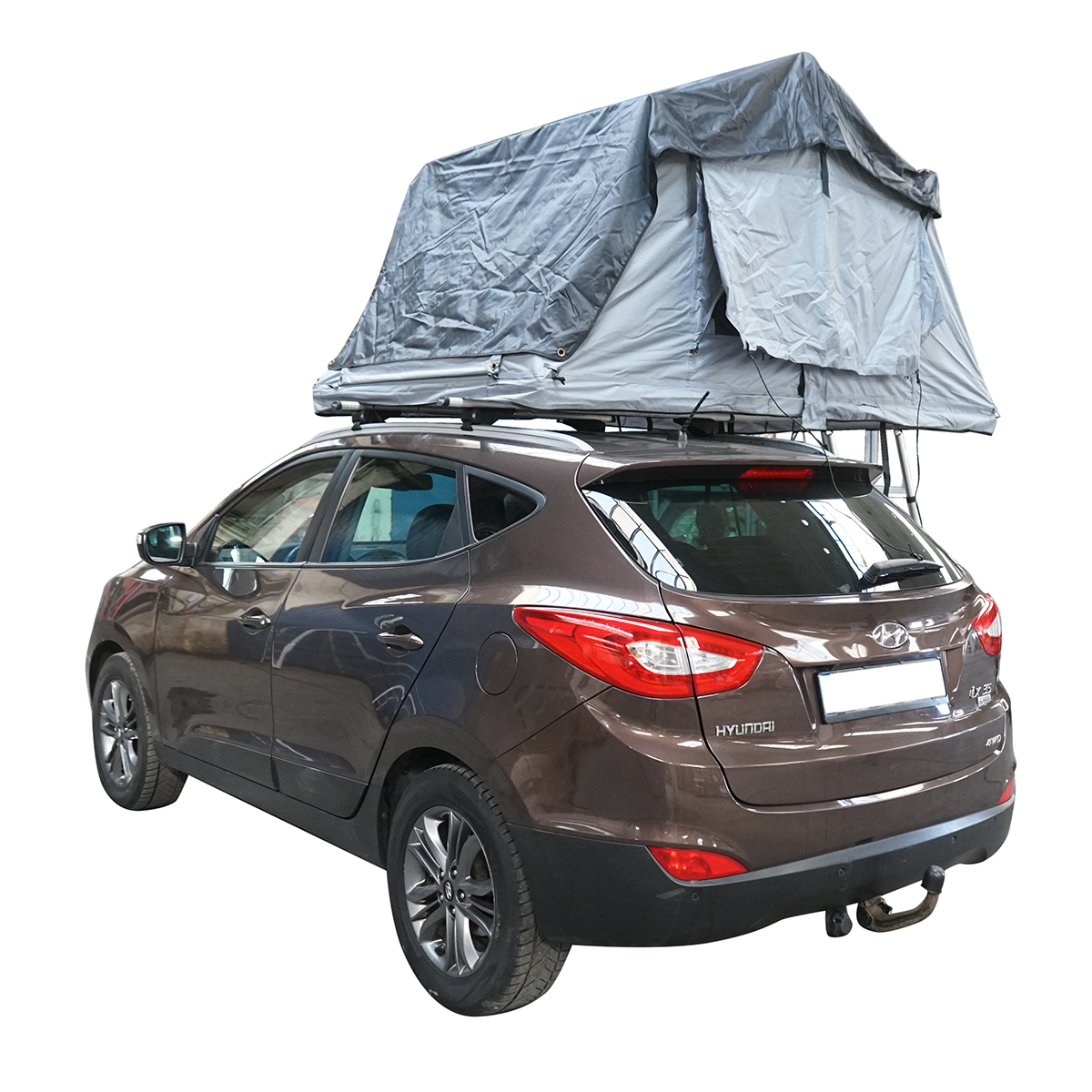 Cort auto impermeabil pentru 2 persoane, prindere pe plafon cu plaforma si scara - imagine 4