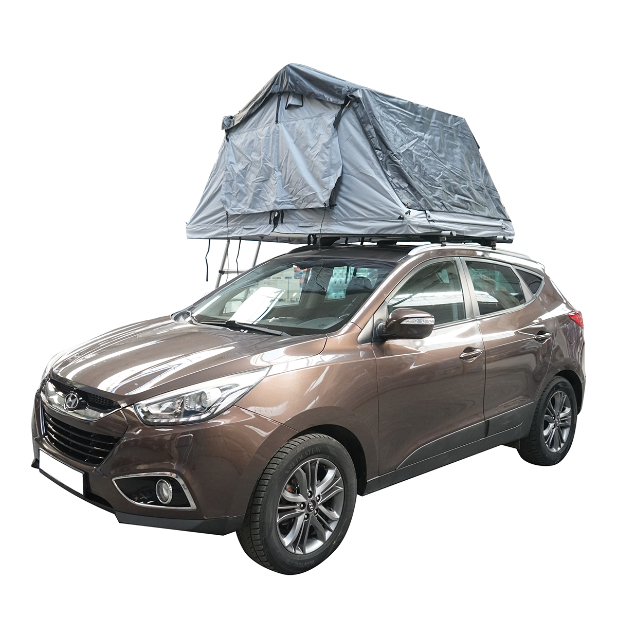 Cort auto impermeabil pentru 2 persoane, prindere pe plafon cu plaforma si scara - imagine 3