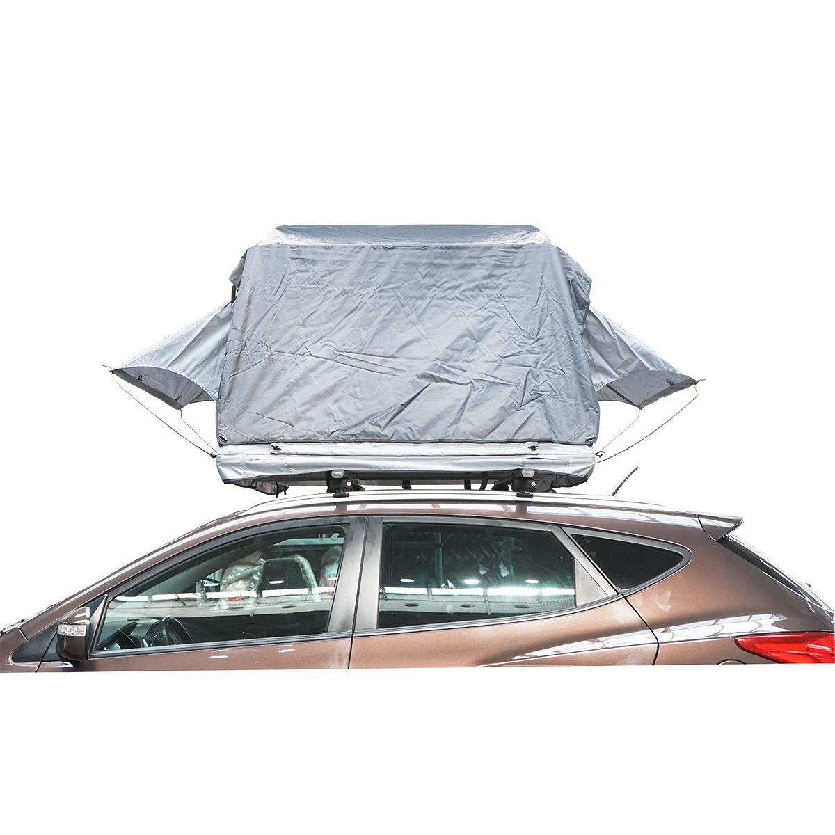 Cort auto impermeabil pentru 2 persoane, prindere pe plafon cu extensie, plaforma si scara - imagine 4
