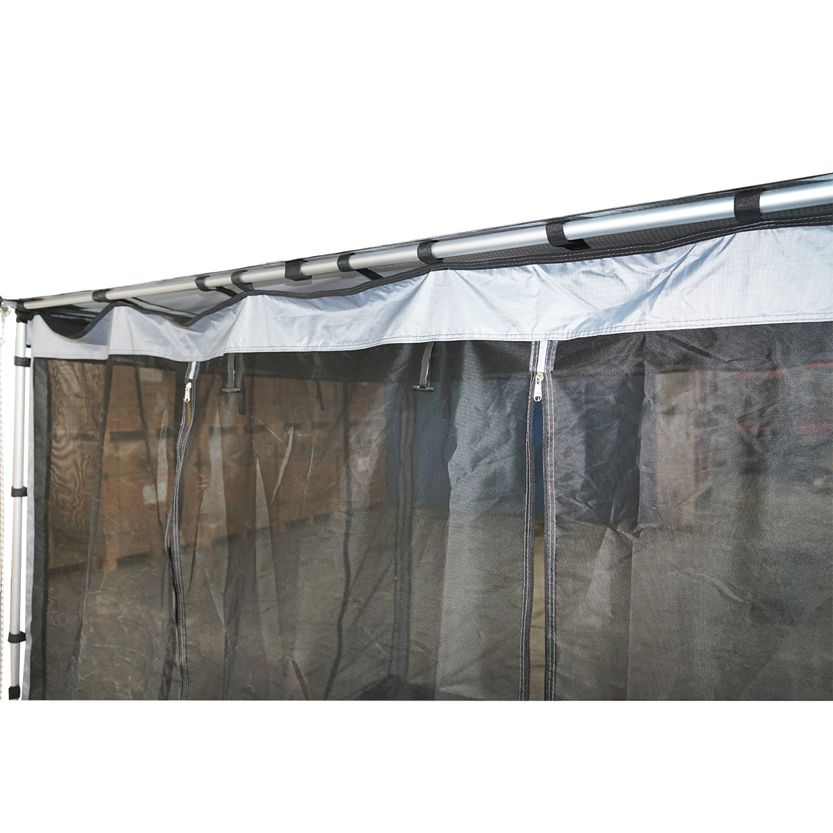 Cort umbrar lateral auto 200x250cm, marchiza, pliabil cu prindere pe plafon	si plasa anti insecte - imagine 5