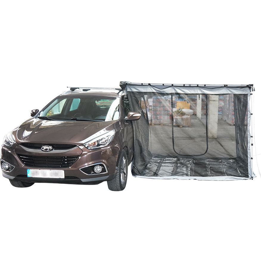 Cort umbrar lateral auto 200x250cm, marchiza, pliabil cu prindere pe plafon	si plasa anti insecte - imagine 2