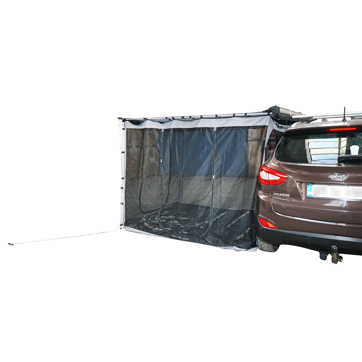 Cort umbrar lateral auto 200x250cm, marchiza, pliabil cu prindere pe plafon	si plasa anti insecte - imagine 4
