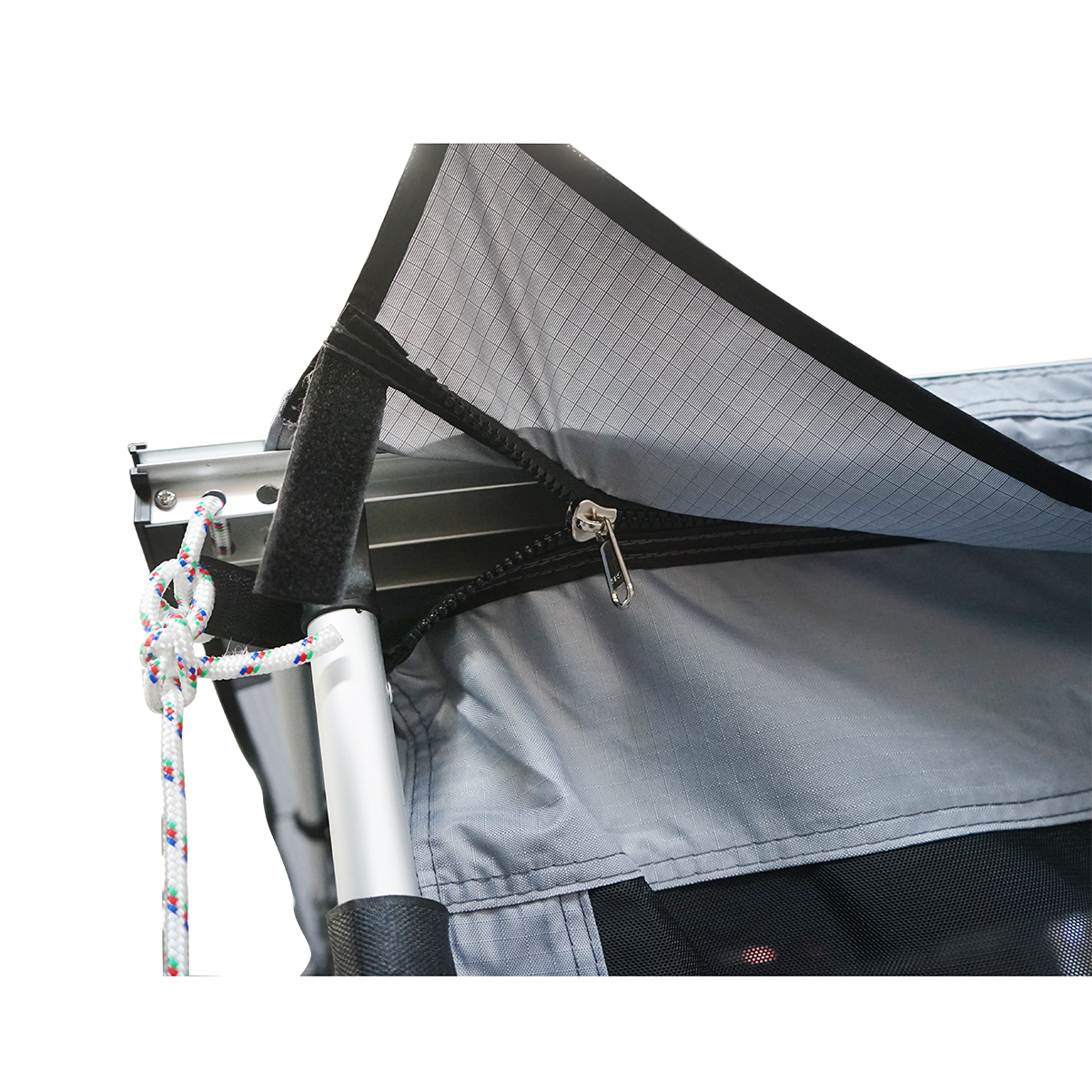 Cort umbrar lateral auto 200x250cm, marchiza, pliabil cu prindere pe plafon	si plasa anti insecte - imagine 6