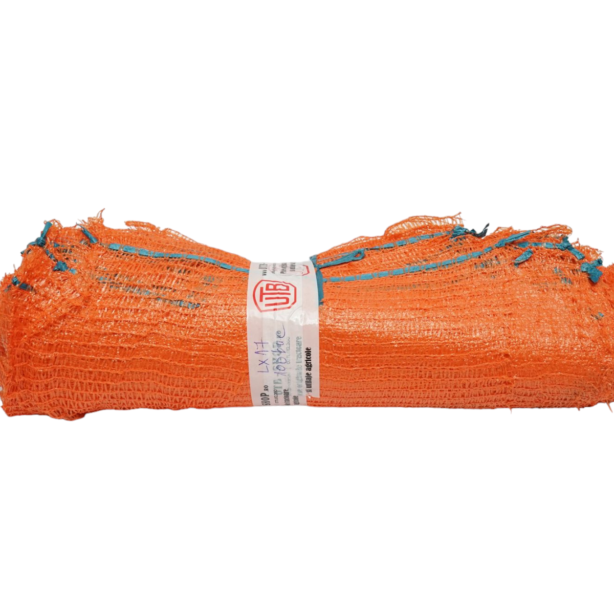 Sac plasa cu maner 600x400mm tip Raschel pentru legume 20Kg portocaliu - imagine 3