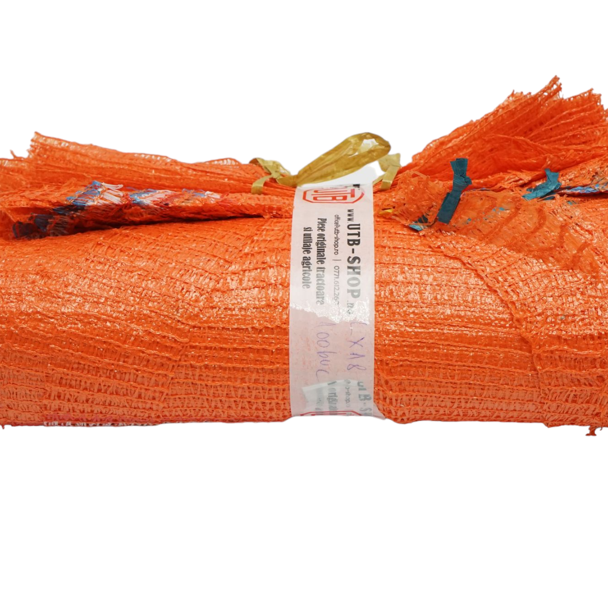 Sac plasa cu maner 330x500mm tip Raschel pentru legume 10Kg portocaliu - imagine 3