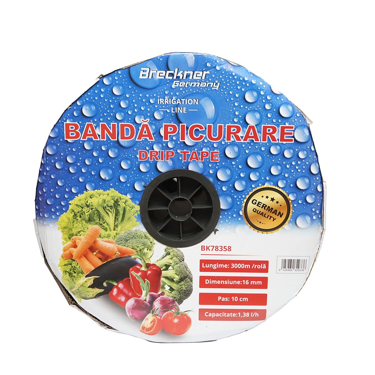 Banda picurare apa, rola 3000M 1.38L/H, D16mm. pas 10cm Breckner Germany - imagine 4