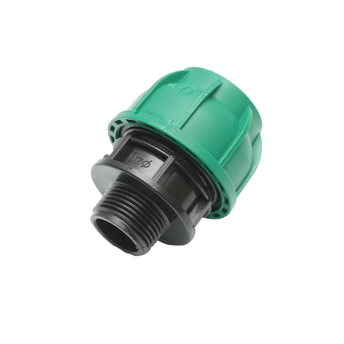 Racord compresiune cu filet exterior D40mmx1 toll, PN10 Bar pentru sisteme de irigatii - imagine 2