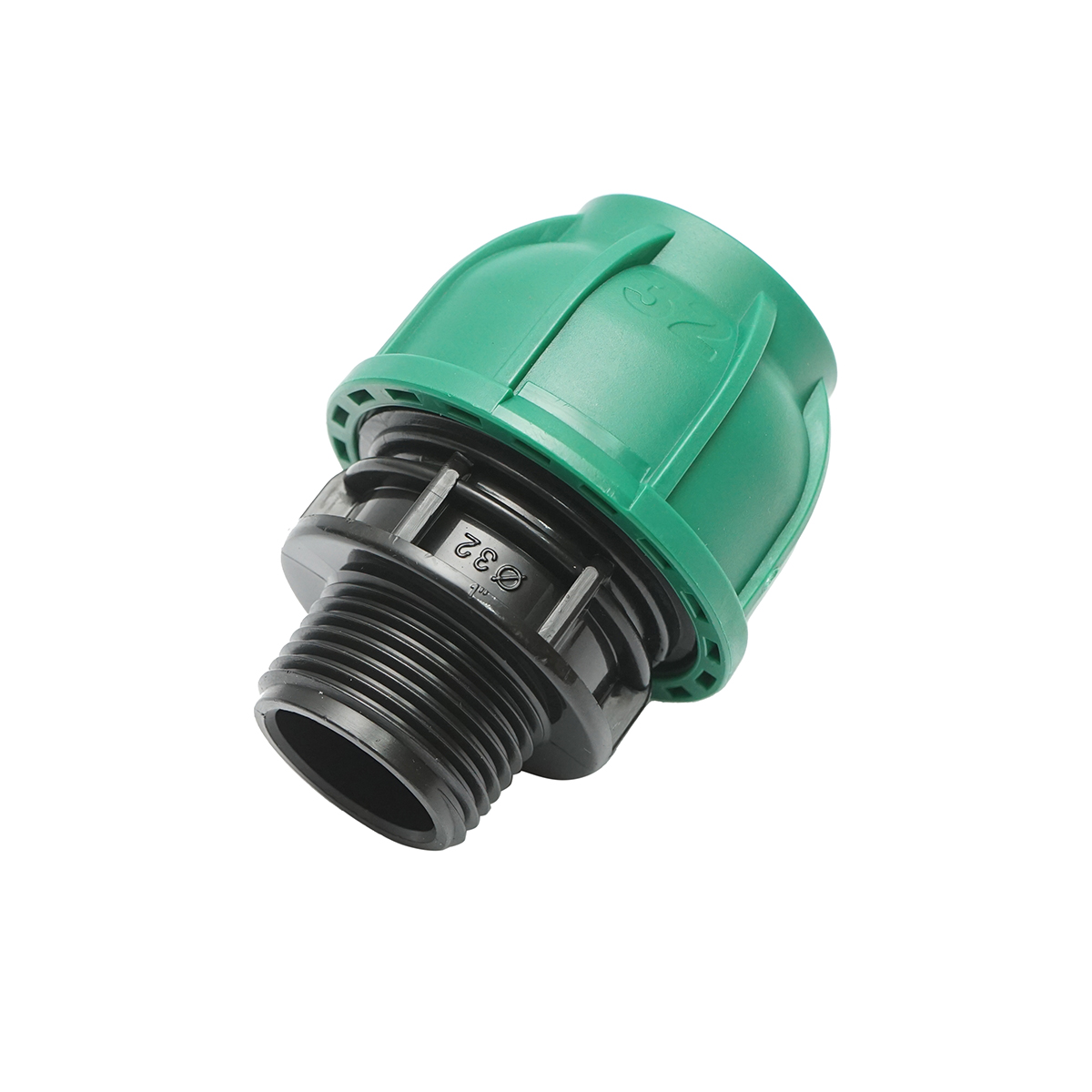 Racord compresiune cu filet exterior D32mmx1 toll, PN10 Bar pentru sisteme de irigatii - imagine 2