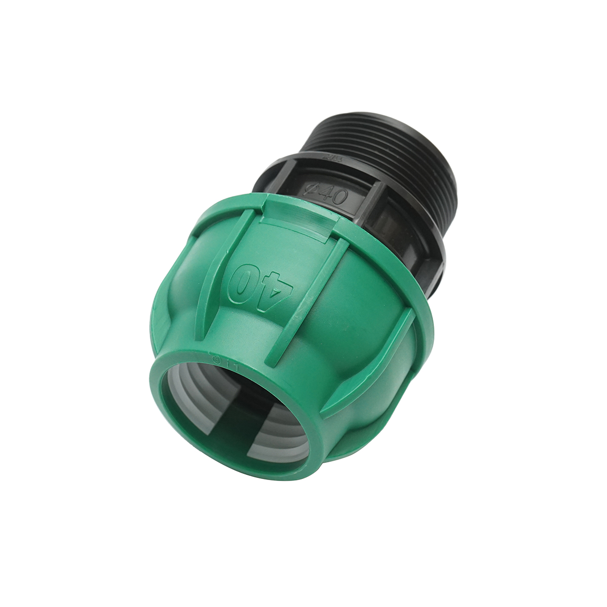 Racord compresiune cu filet exterior D40mmx1-1/2 toll, PN10 bar pentru sisteme de irigatii - imagine 2