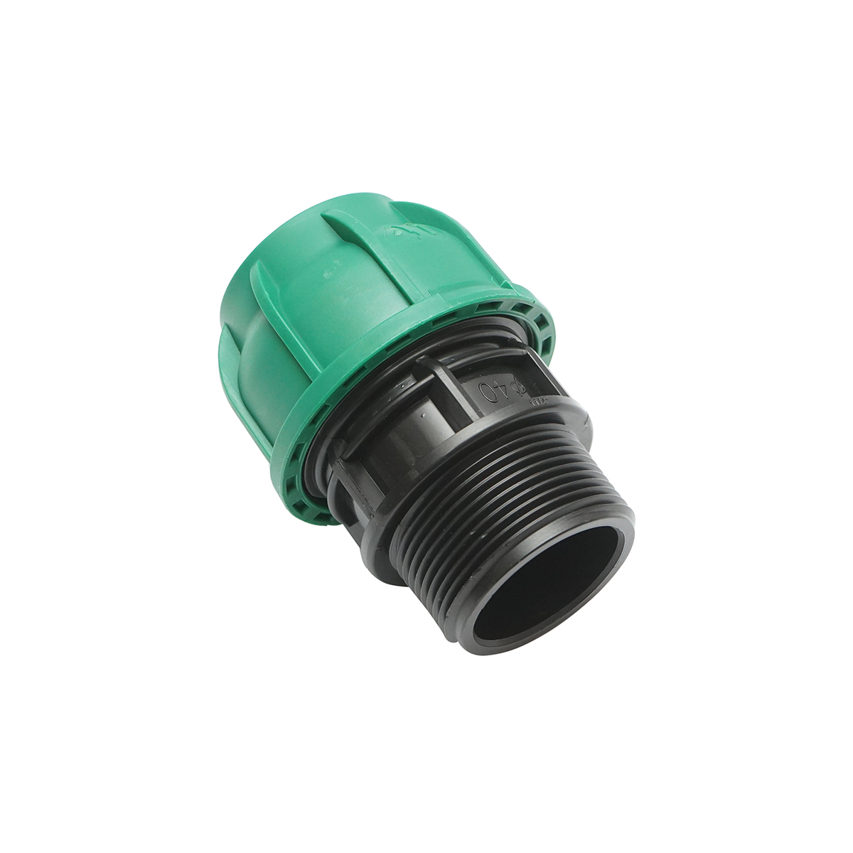 Racord compresiune cu filet exterior D40mmx1-1/2 toll, PN10 bar pentru sisteme de irigatii - imagine 3