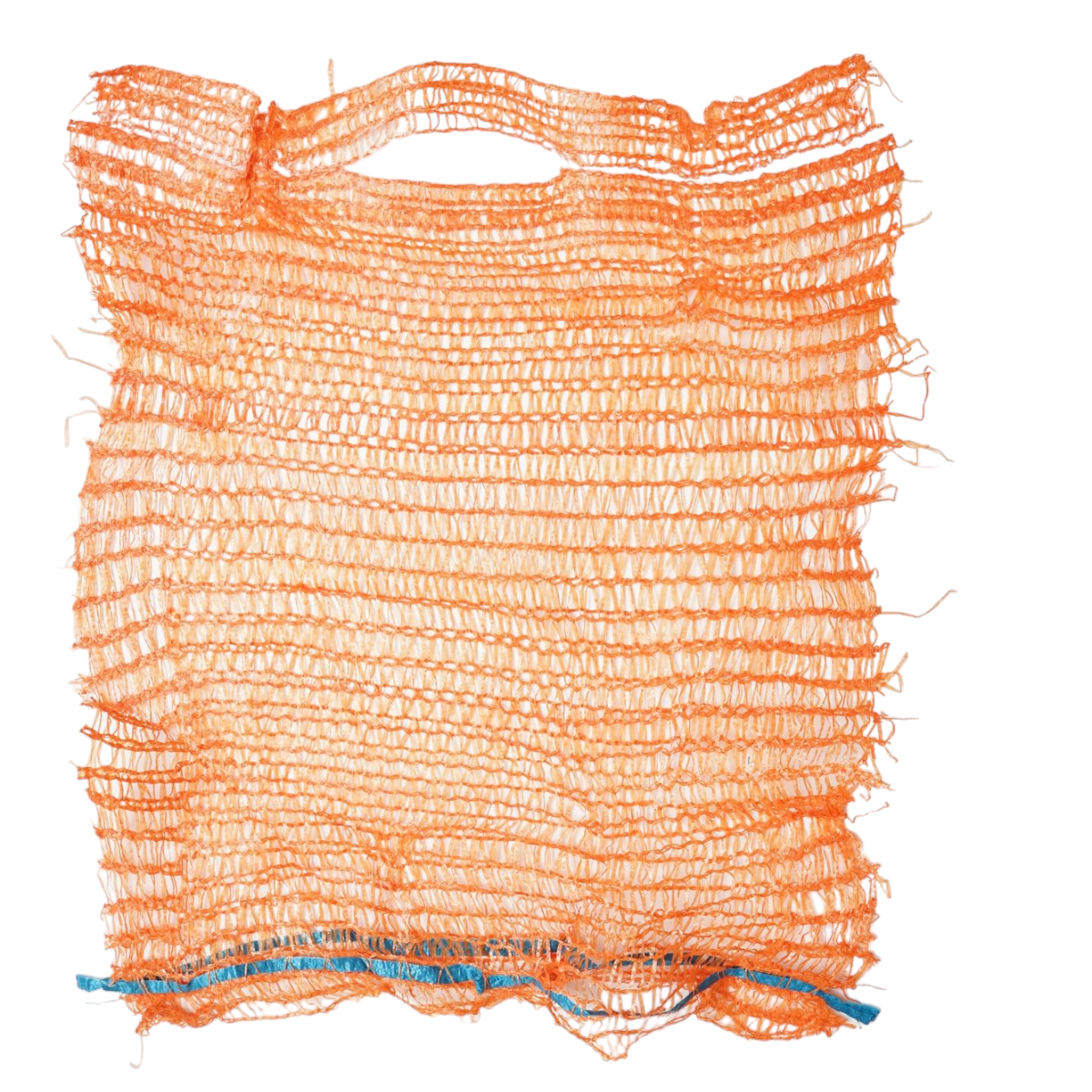 Sac plasa cu maner 270x350mm tip Raschel pentru legume 5Kg portocaliu cu maner - imagine 2