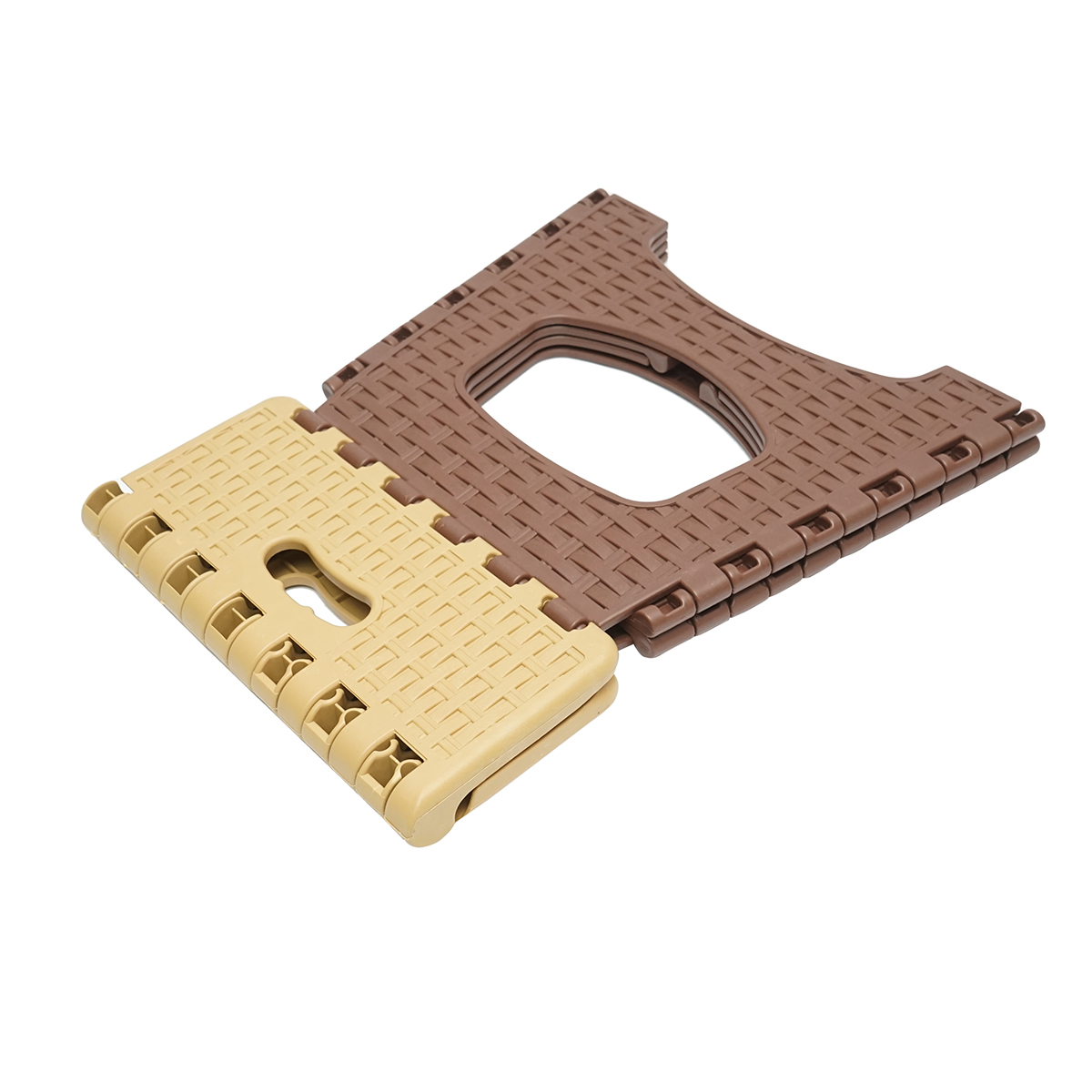 Scaun plastic crem-maro pliabil 286x325x270mm - imagine 3