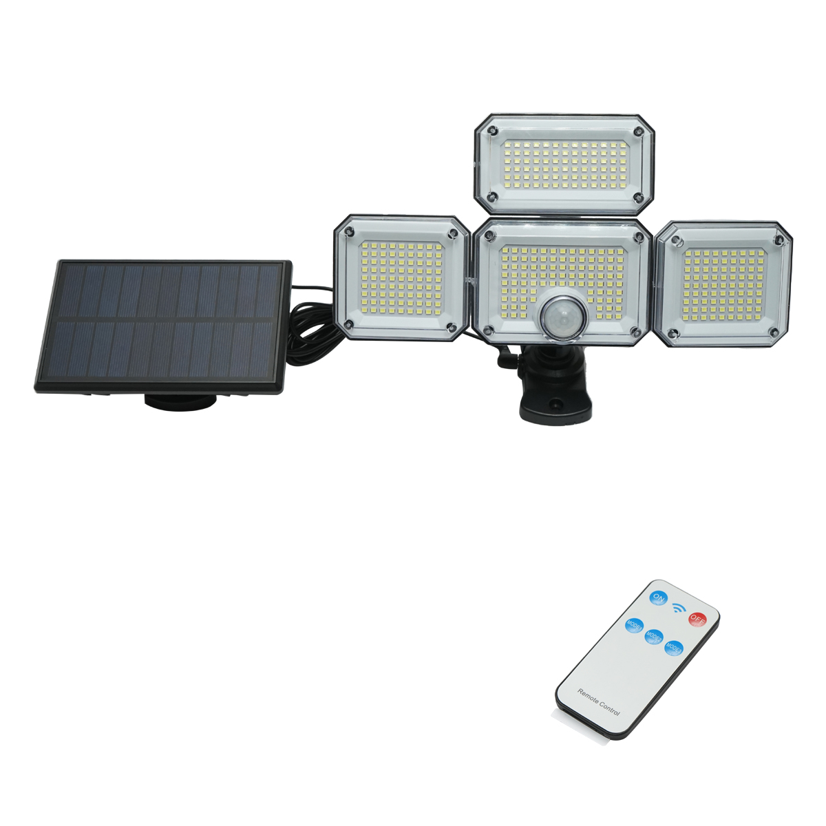 Lampa LED 8W cu panou solar 1.5W, baterie 2400mAh, senzor de miscare si telecomanda IP65 Breckner Germany
