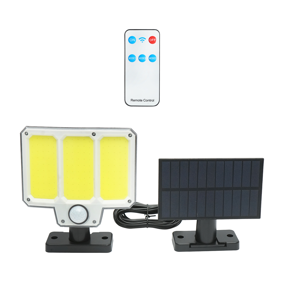 Lampa LED cu panou solar 1.4W/5.5V, baterie 1500mAh, senzor de miscare si telecomanda IP65 Breckner Germany