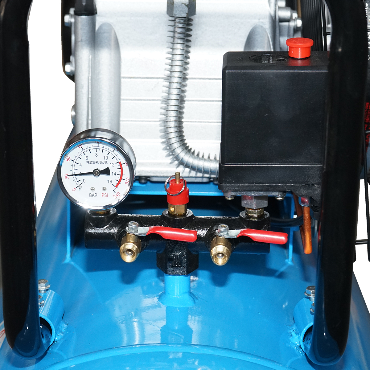 Compresor aer 380V, 200L putere 2.2kW/3CP presiune maxima 8 Bar, debit 250L/min Breckner Germany - imagine 6