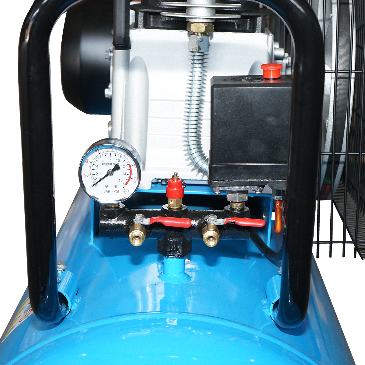 Compresor aer 380V, 200L putere 3kW/4CP presiune maxima 8 Bar, debit 250L/min Breckner Germany - imagine 4