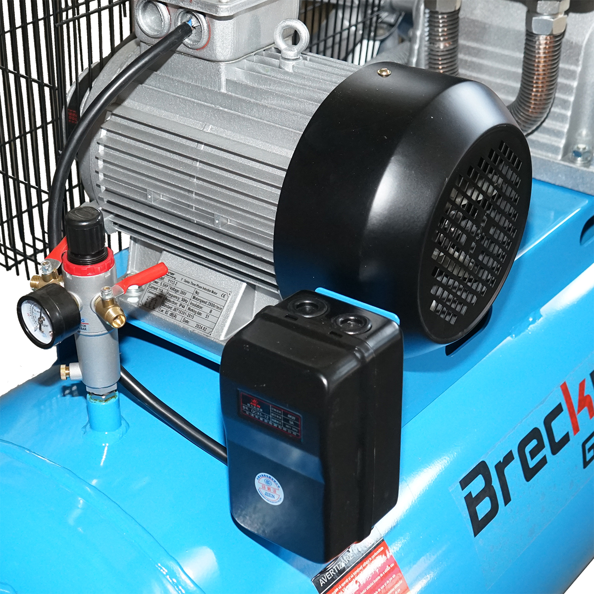 Compresor aer 380V, 270L putere 4kW/5.5CP presiune maxima 8 Bar, debit 600L/min Breckner Germany - imagine 7
