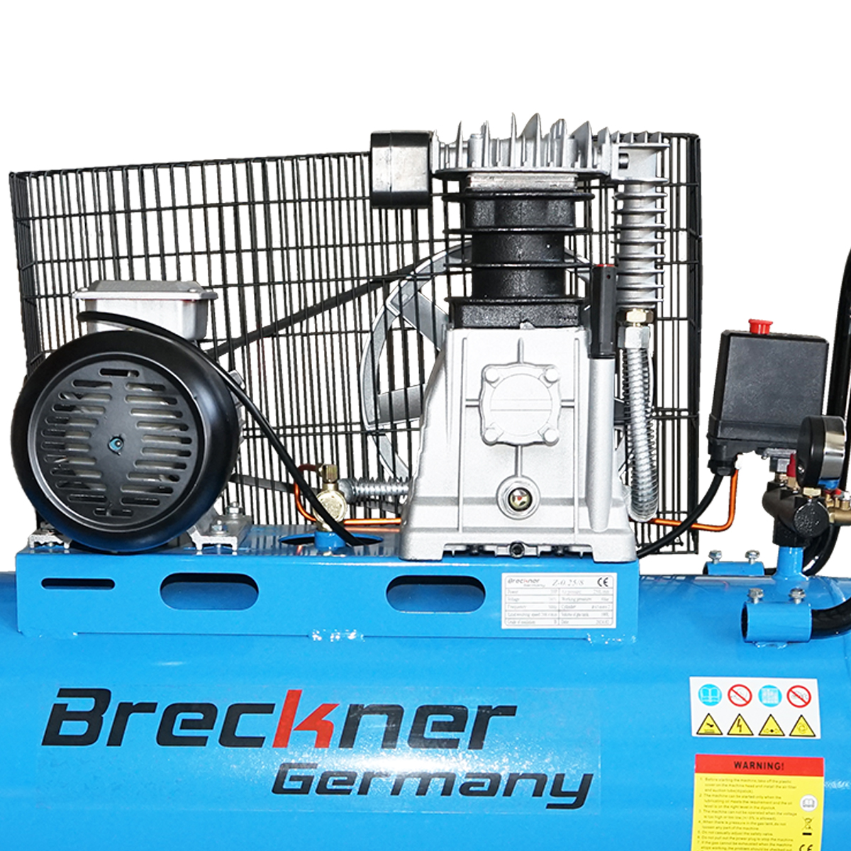 Compresor aer 220V, 100L putere 2.2kW/3CP presiune maxima 8 Bar, debit 250L/min Breckner Germany - imagine 6