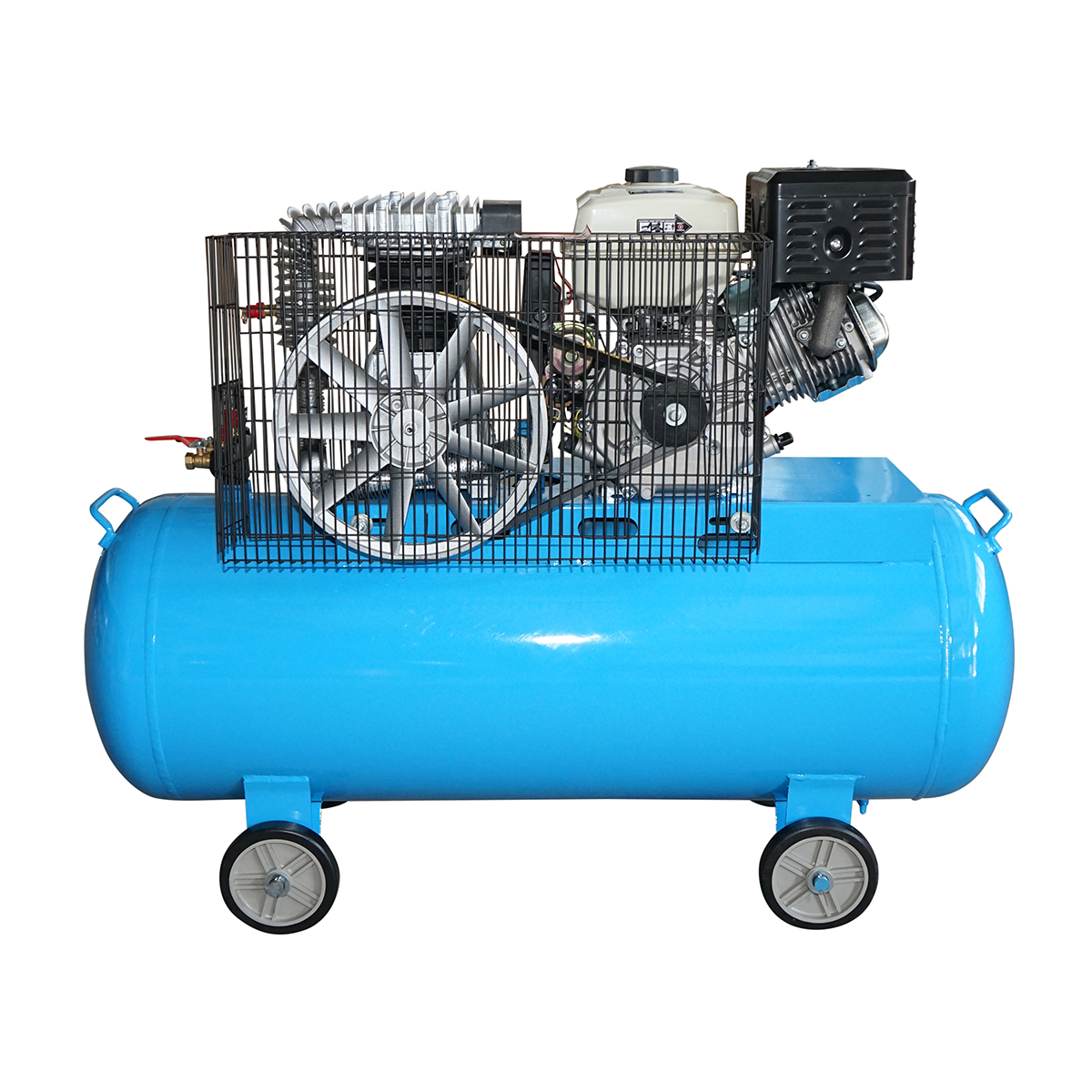 Compresor aer 200L putere 4.8kW/6.5CP presiune 8 Bar, debit 200L/min cu motor pe benzina 15CP si pornire electrica Breckner Germany	 - imagine 3