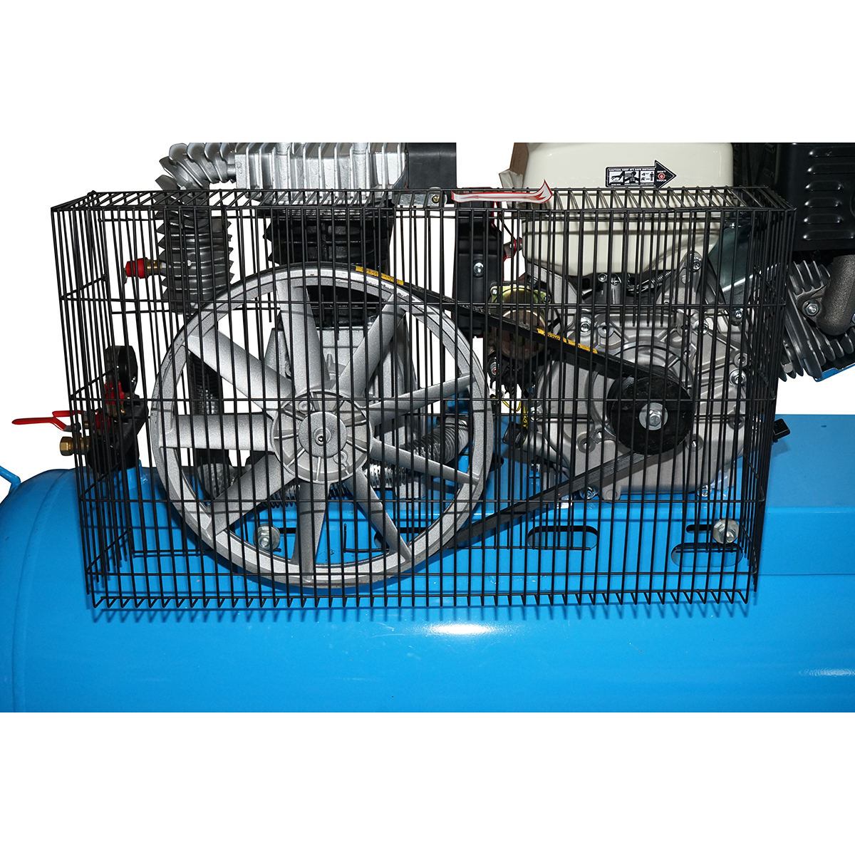 Compresor aer 200L putere 4.8kW/6.5CP presiune 8 Bar, debit 200L/min cu motor pe benzina 15CP si pornire electrica Breckner Germany	 - imagine 6