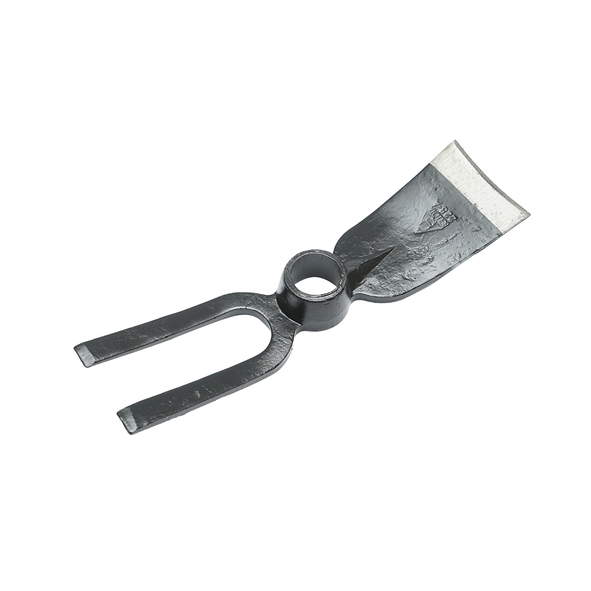 Sapa din metal forjat cu 2 coarne - imagine 2
