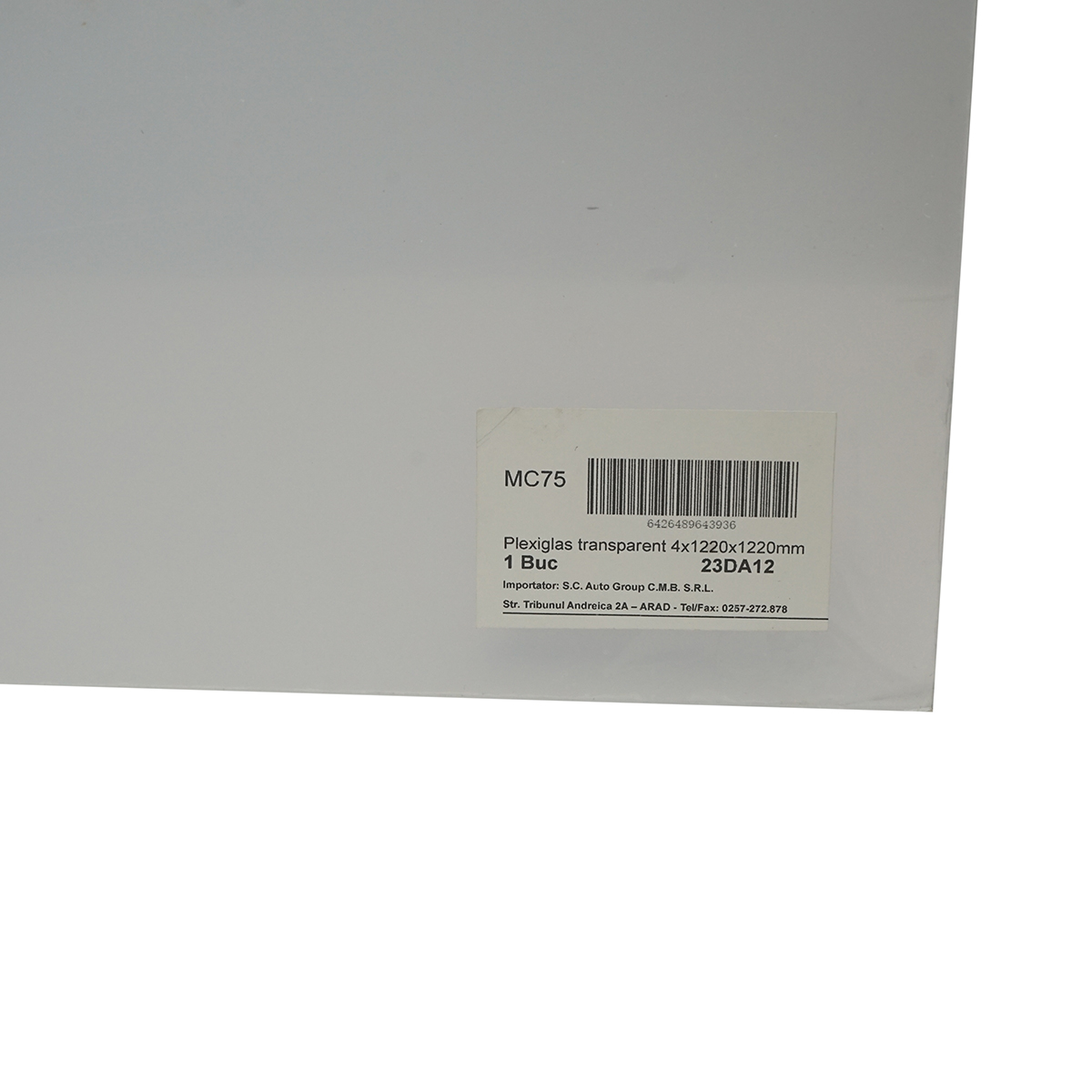 Placa plexiglas transparent 4x1220x1220mm - imagine 2