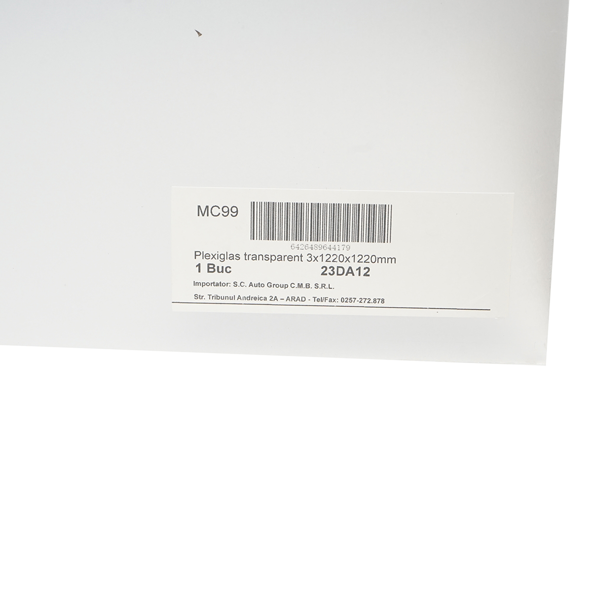 Placa plexiglas transparent 3x1220x1220mm - imagine 2