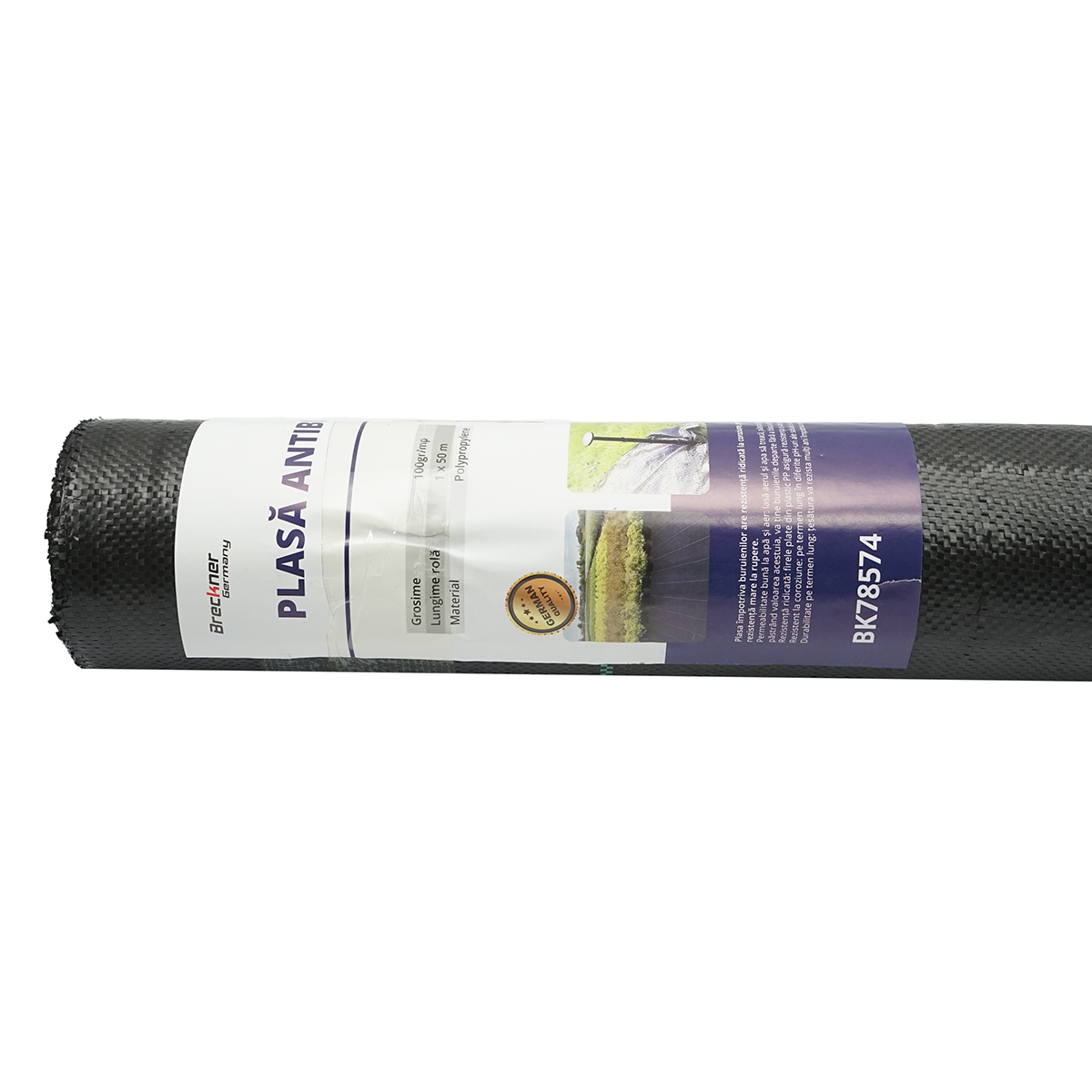 Plasa mulcire, anti buruieni 1x50m, 100gr/m2 neagra, permiabila Breckner Germany - imagine 2