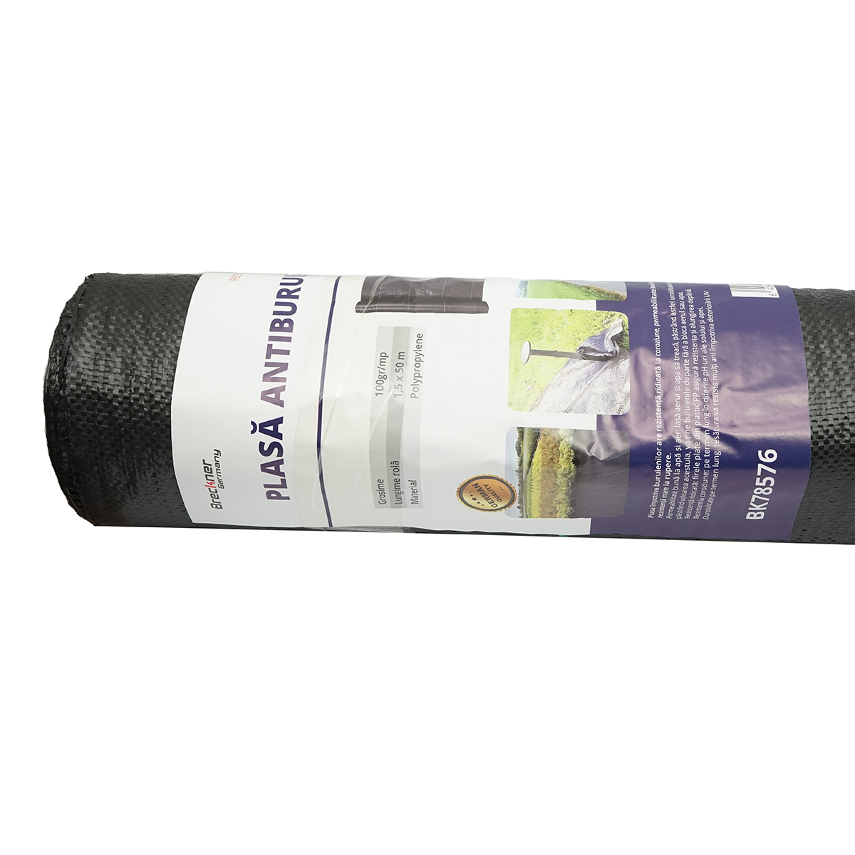 Plasa mulcire, anti buruieni 1.5x50m, 100gr/m2 neagra, permiabila Breckner Germany - imagine 2