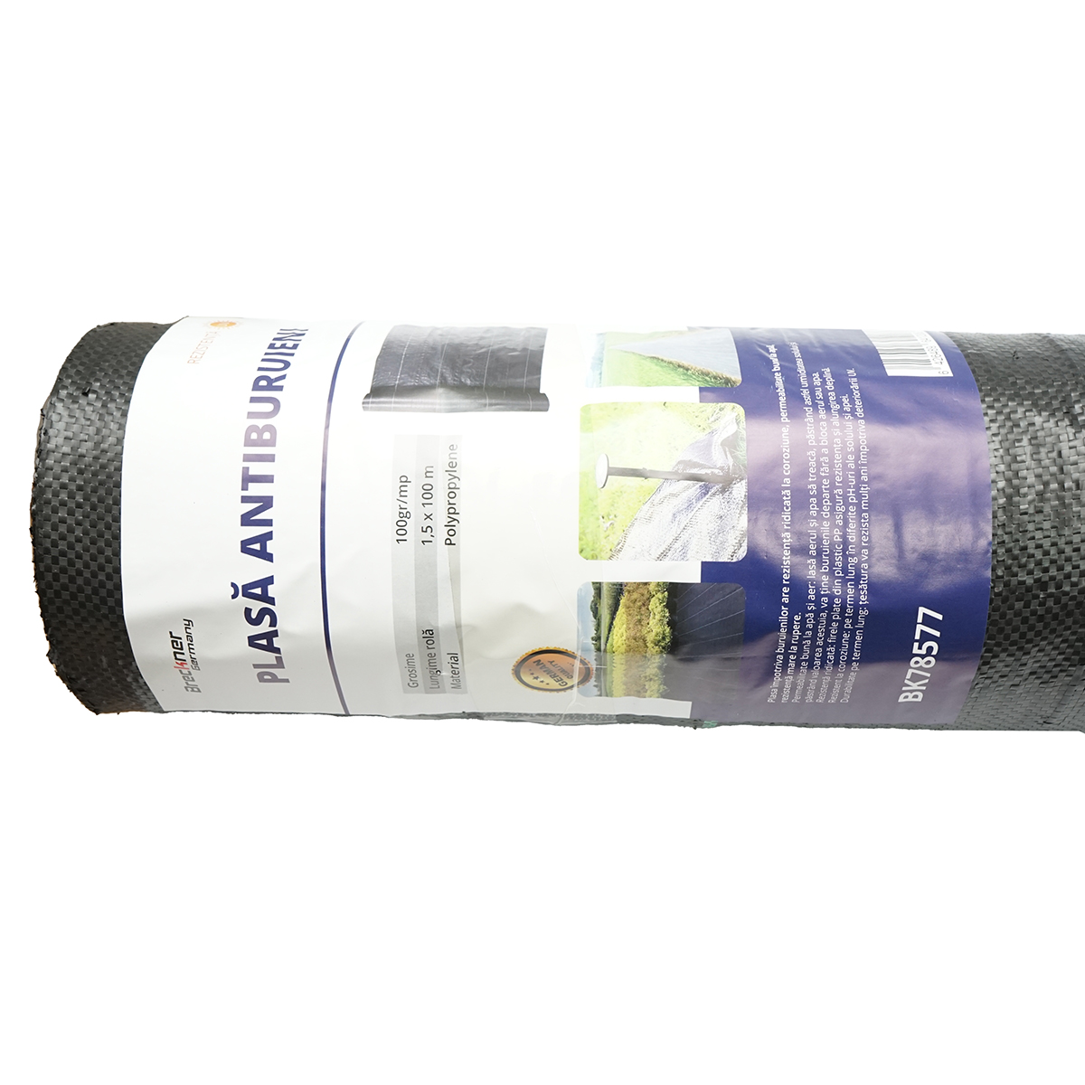 Plasa mulcire, anti buruieni 1.5x100m, 100gr/m2 neagra, permiabila Breckner Germany - imagine 2