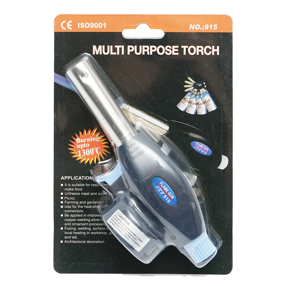 Cap arzator portabil tip pistol Flame Gun 915, pentru butelie gaz tip spray - imagine 5