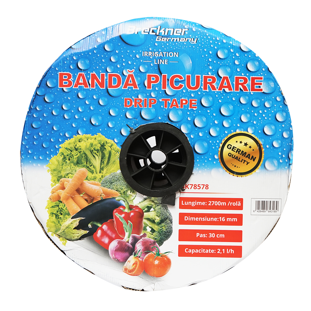 Banda picurare apa, rola 2700M 2.1L/H, D16mm, pas 30cm Breckner Germany - imagine 2