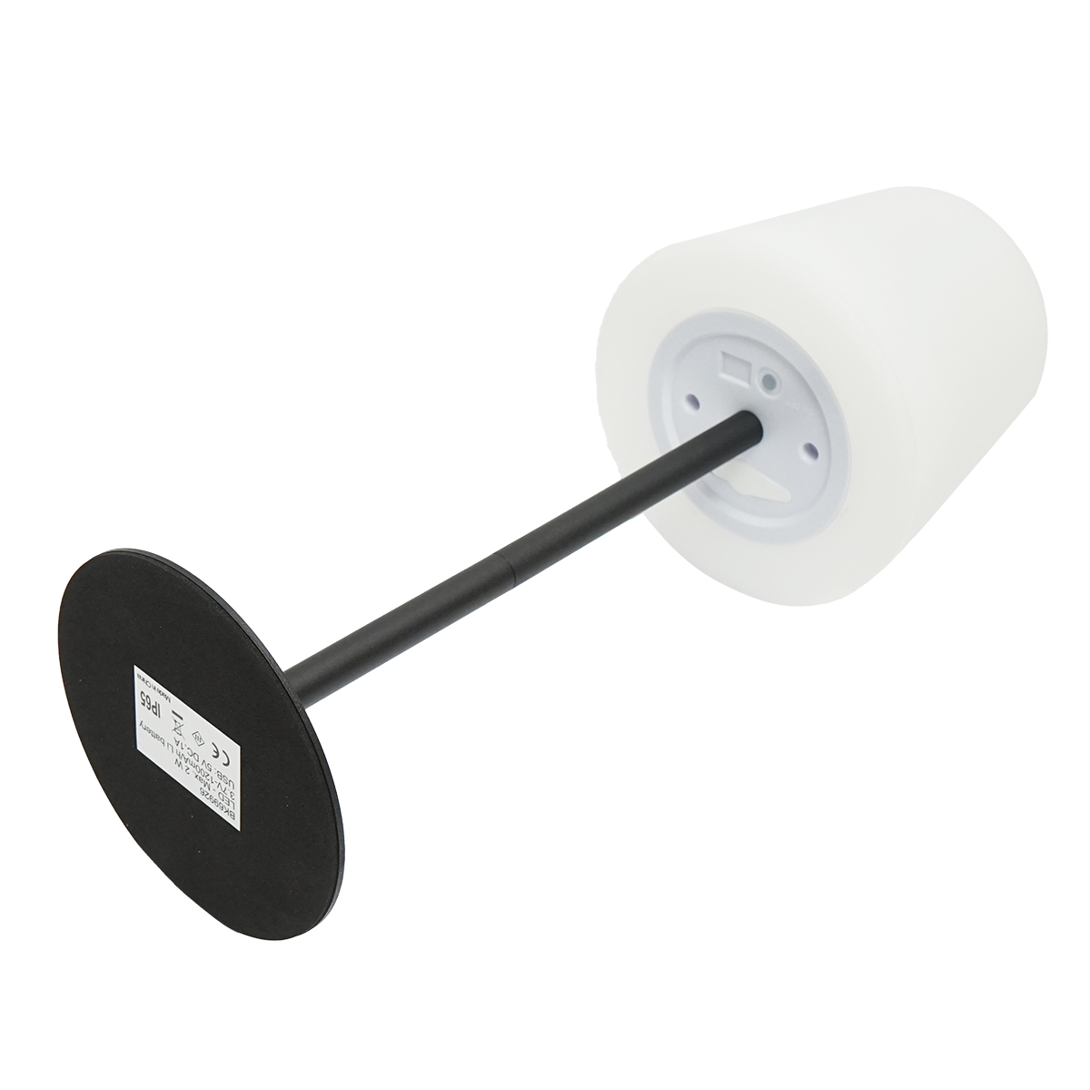 Lampa de masa LED 2W neagra, baterie 3.7V/1200mAh, reincarcabila USB 5V/1A Breckner Germany - imagine 4