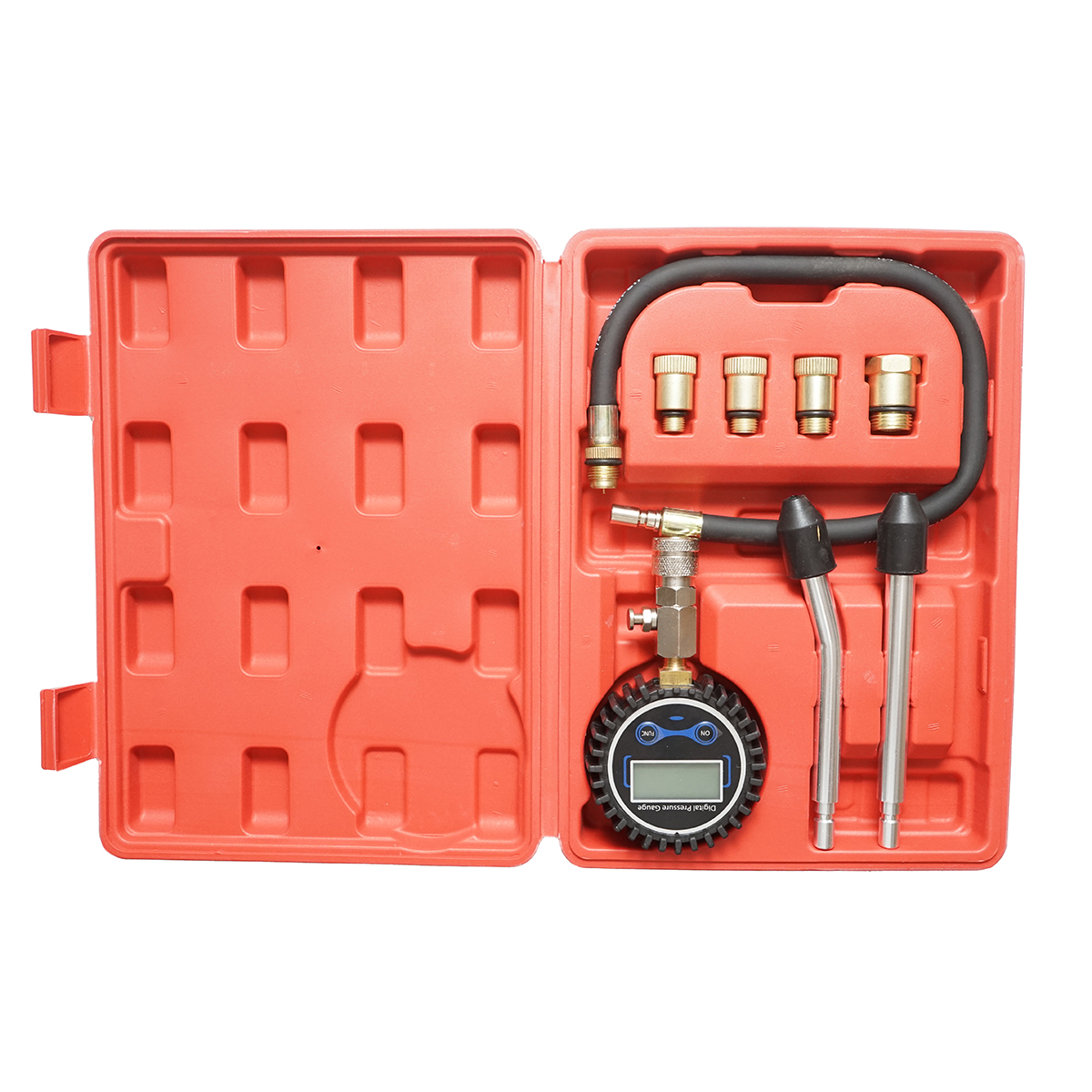 Trusa tester compresie motoare benzina cu manometru digital 0-20 bar Breckner Germany - imagine 3