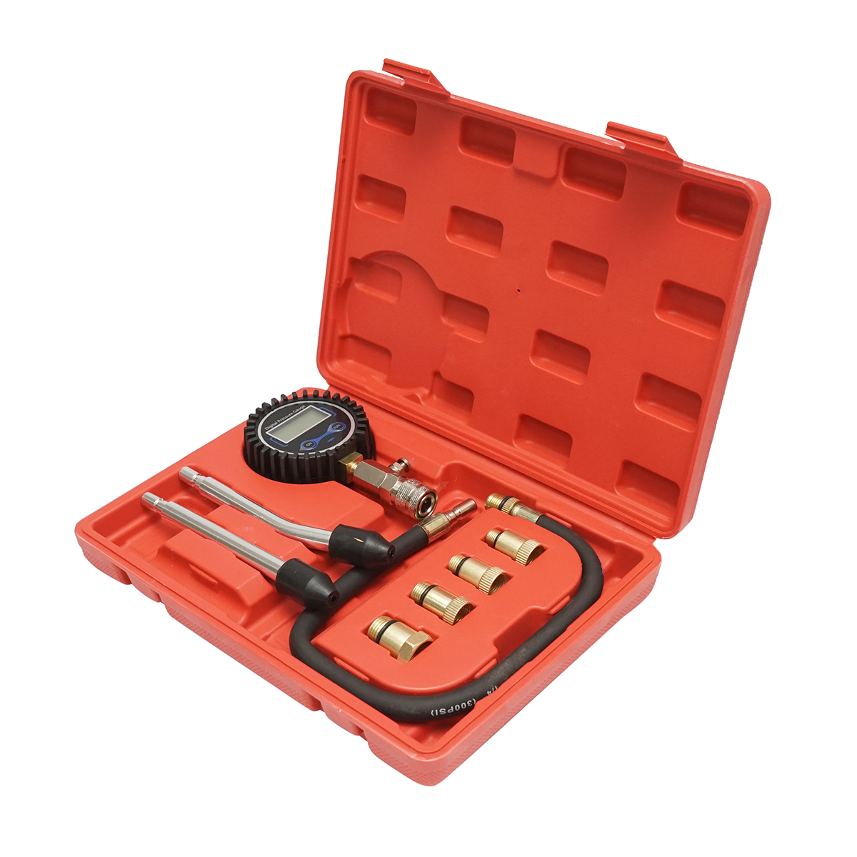 Trusa tester compresie motoare benzina cu manometru digital 0-20 bar Breckner Germany - imagine 2
