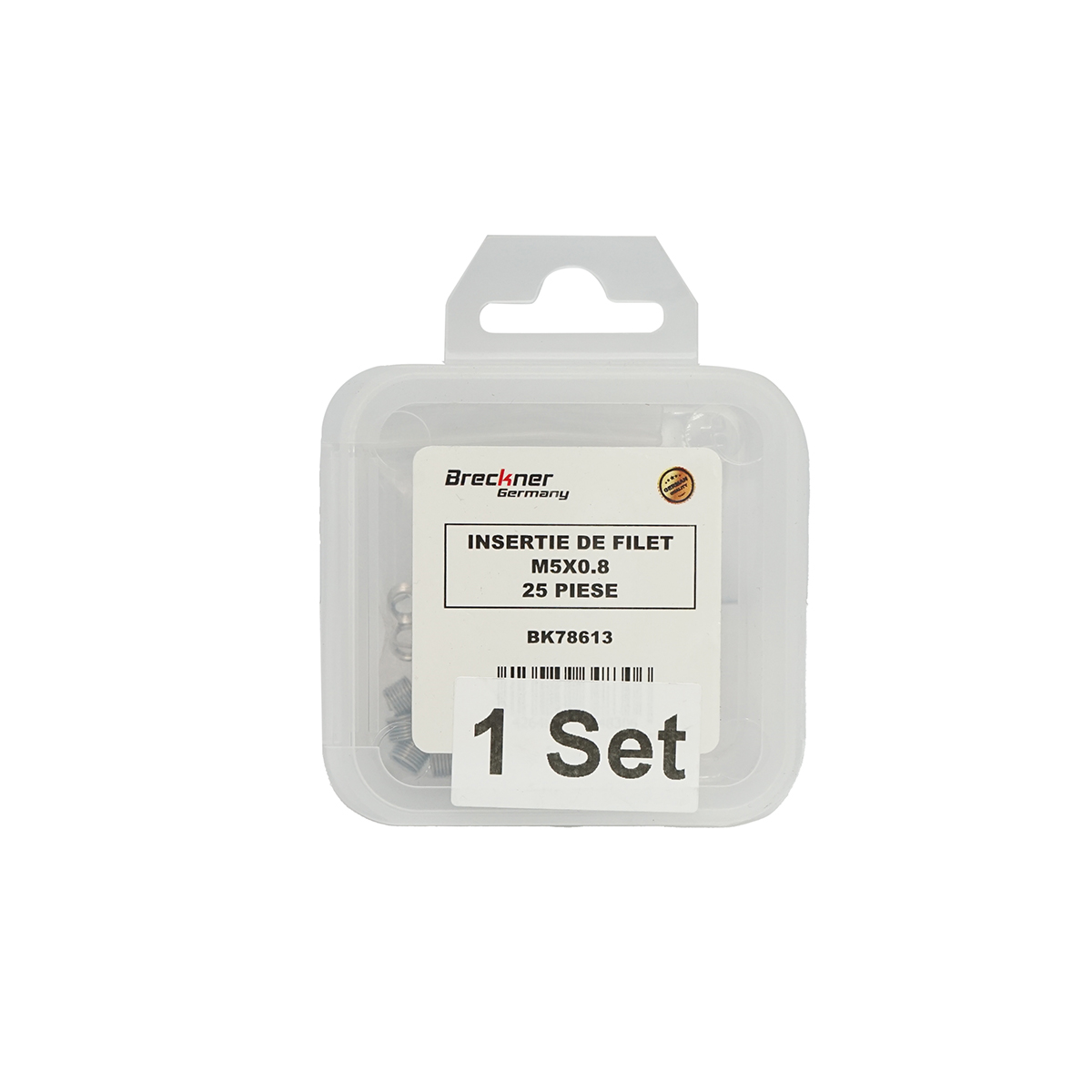 Insertie spiralata pentru reparat filete M5x0.8mm 25 piese Breckner Germany - imagine 4