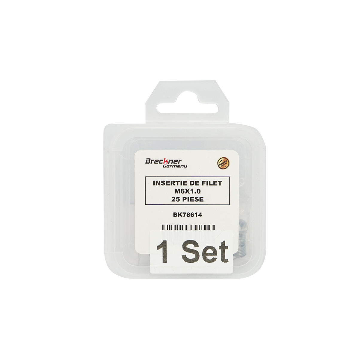 Insertie spiralata pentru reparat filete M6x1.0mm 25 piese Breckner Germany - imagine 4