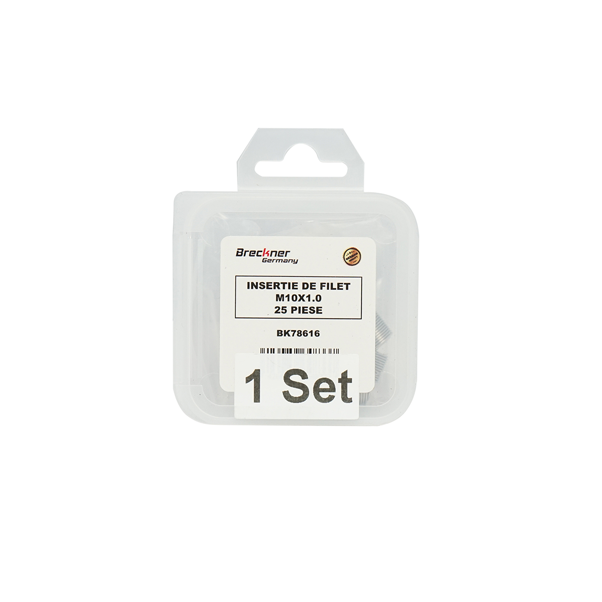 Insertie spiralata pentru reparat filete M10x1.0mm 25 piese Breckner Germany - imagine 4