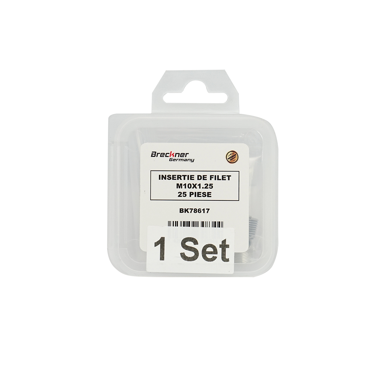 Insertie spiralata pentru reparat filete M10x1.25mm 25 piese Breckner Germany - imagine 4