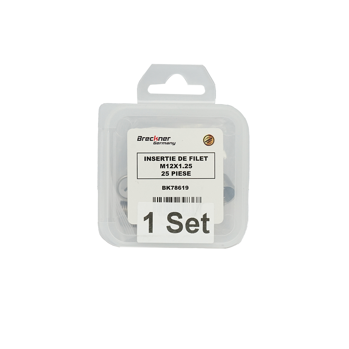 Insertie spiralata pentru reparat filete M12x1.25mm 10 piese Breckner Germany - imagine 4