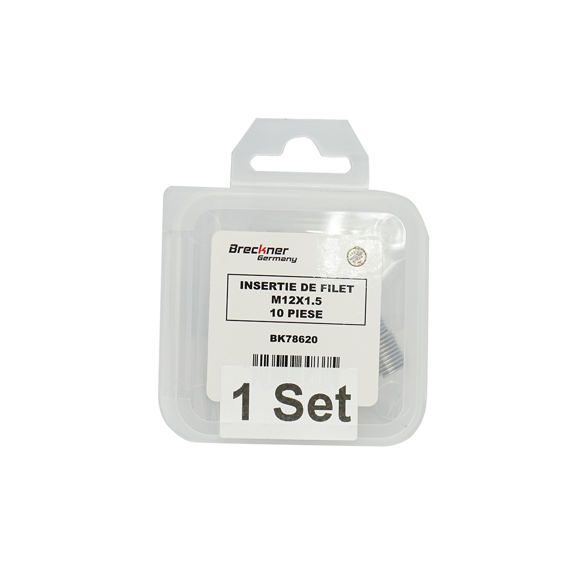 Insertie spiralata pentru reparat filete M12x1.5mm 10 piese Breckner Germany - imagine 4