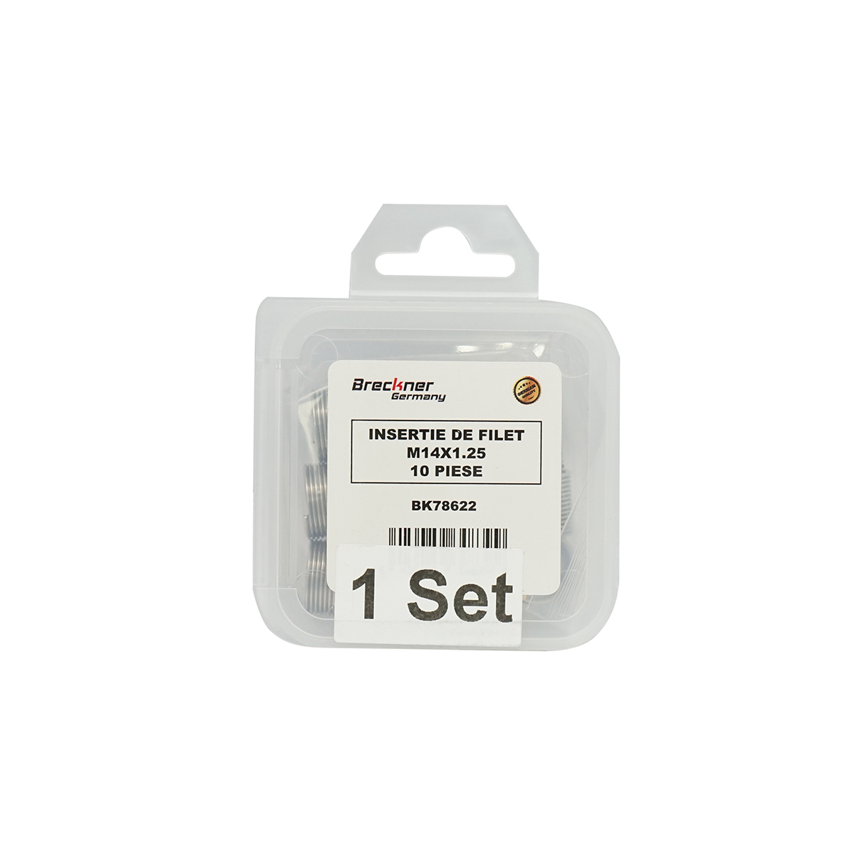 Insertie spiralata pentru reparat filete M14x1.25mm 10 piese Breckner Germany - imagine 3