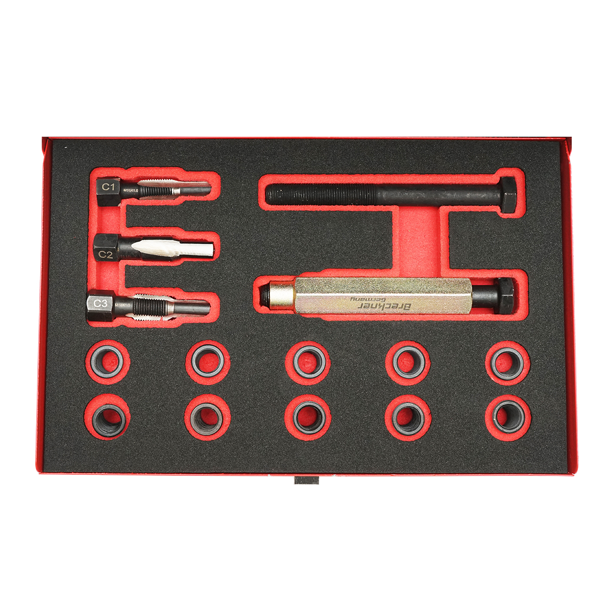 Trusa reparatie filete bujii M10x1.0mm 15 piese Breckner Germany - imagine 3