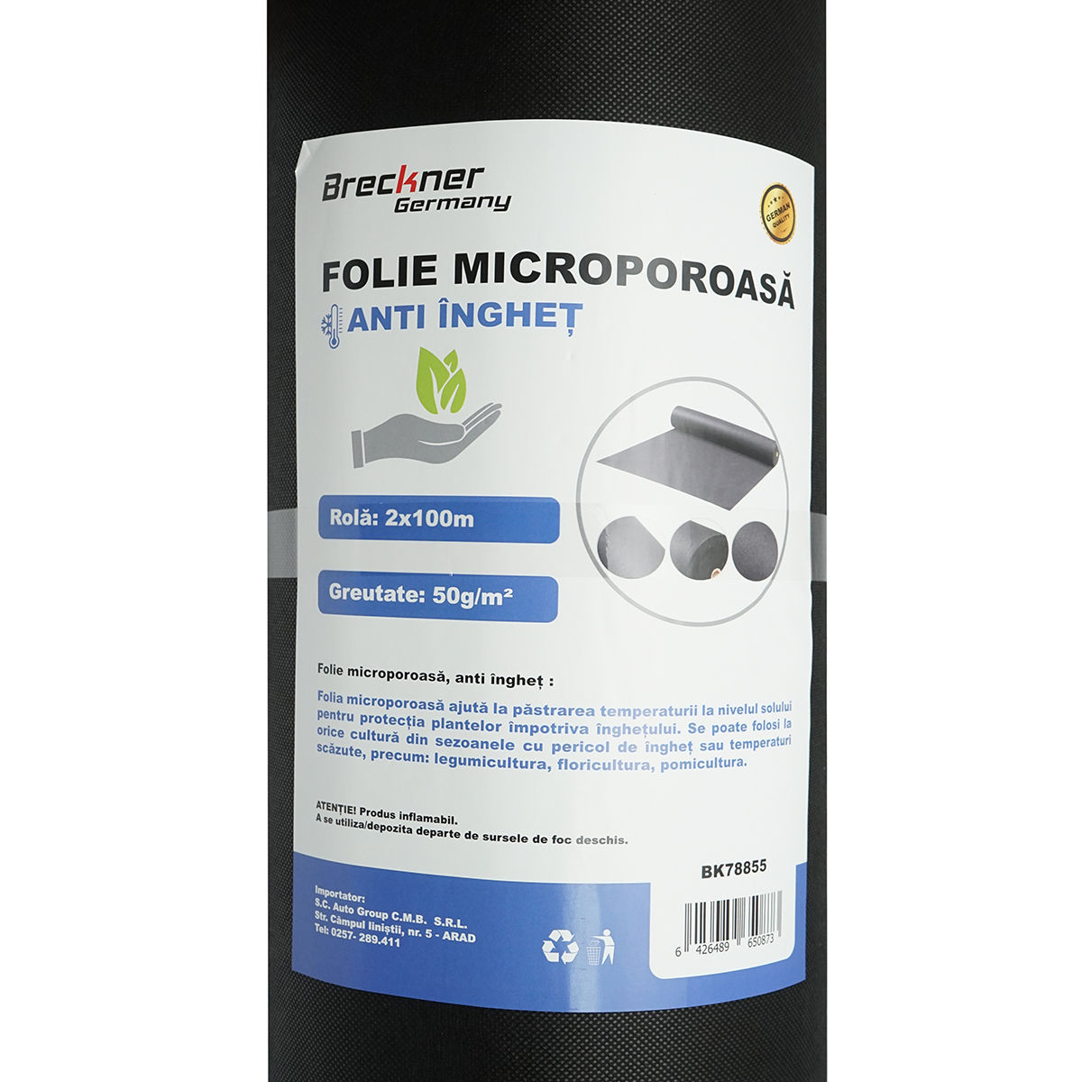 Folie microporoasa anti inghet 50 gr/mp, 2x100m Breckner Germany - imagine 2