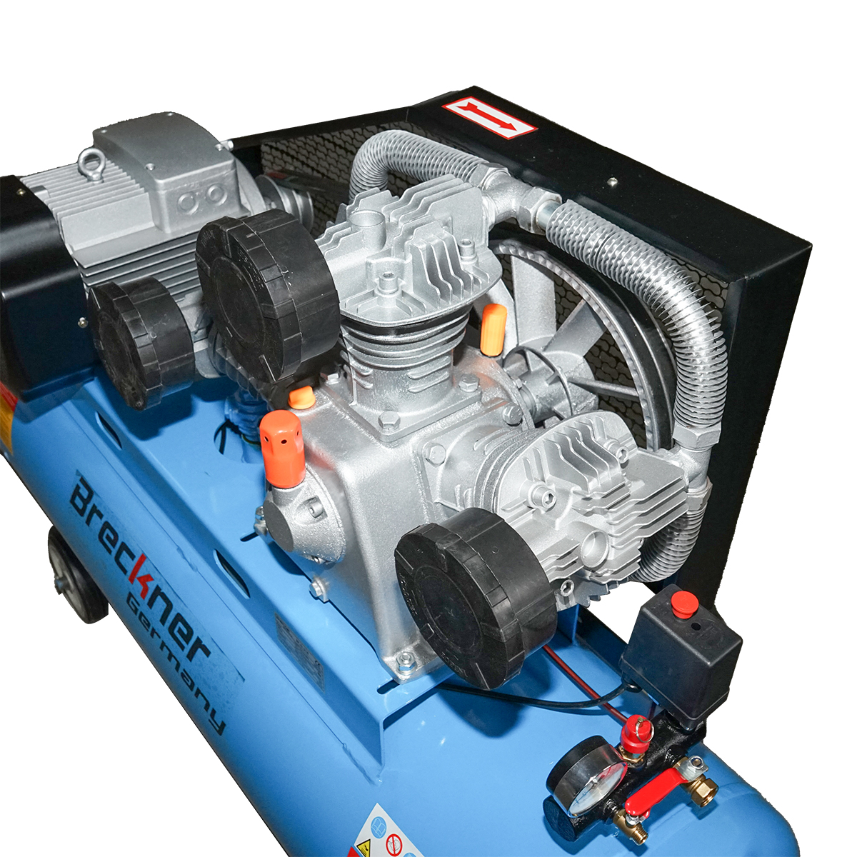 Compresor aer 380V, 180L putere 7.5kW/10CP presiune maxima 8 Bar, debit 900L/min Breckner Germany - imagine 5