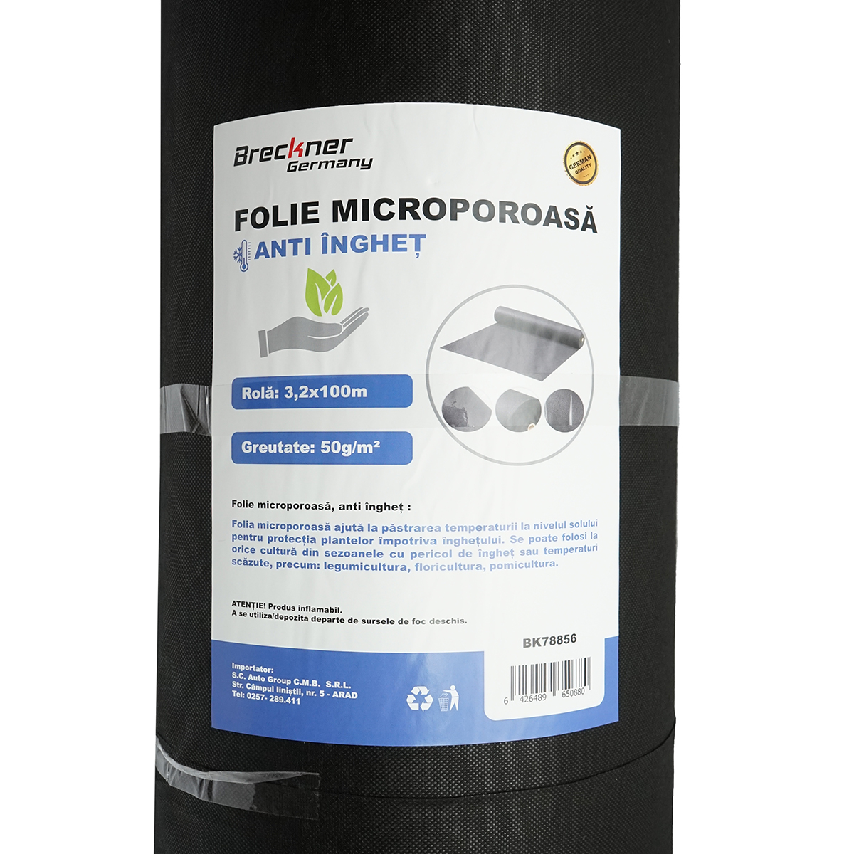 Folie microporoasa anti inghet 50 gr/mp, 3.2x100m Breckner Germany - imagine 3