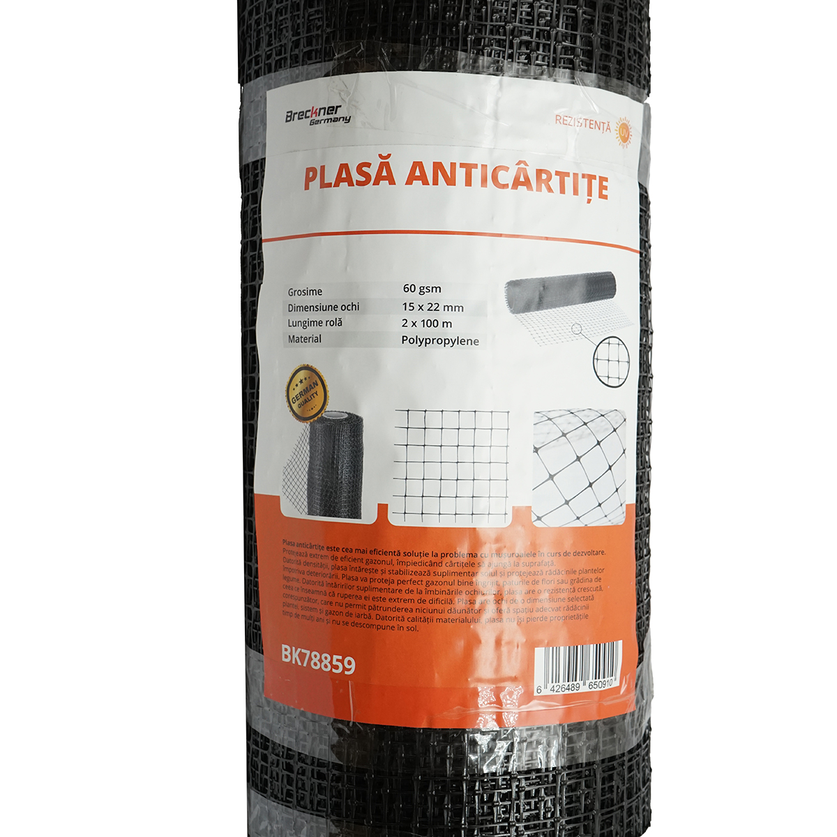 Plasa anti cartita 60g, 2x100m cu ochi 15x22mm Breckner Germany - imagine 3
