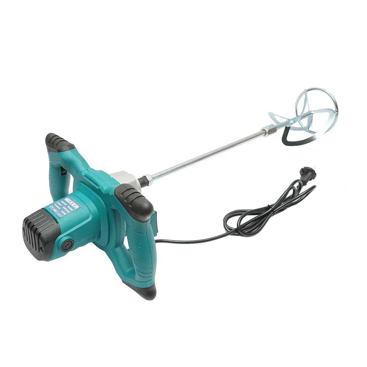 Malaxor electric cu amestecator 1200W, 220V, 6 trepte viteza 0-800rpm, paleta 120mm, M24 pentru adeziv, vopsea, mortar Breckner Germany - imagine 4