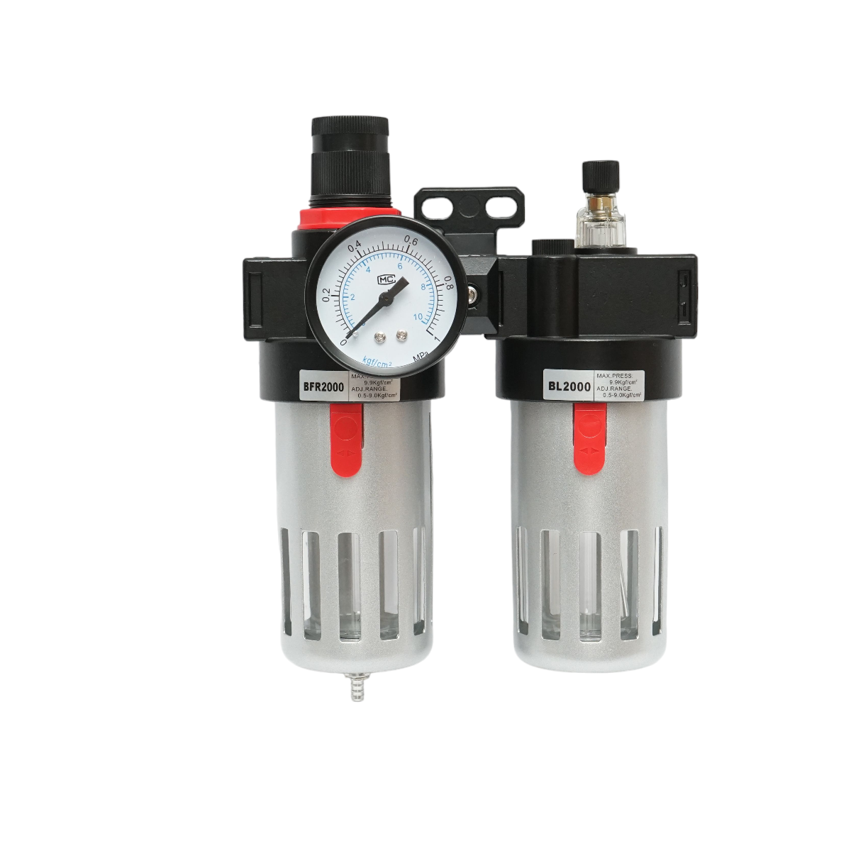 Filtru aer si ungator cu regulator de presiune max. 1 MPa, racord 1/4